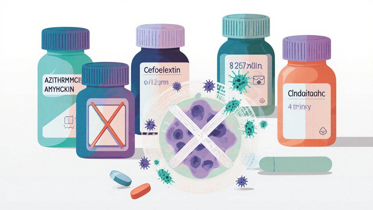 Alternativní antibiotika pro angínu vedle zakázaného penicilinu.
