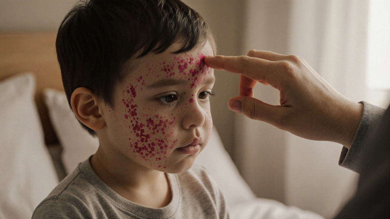 Jak dlouho trvá vyrážka u 7 běžných dětských nemocí?