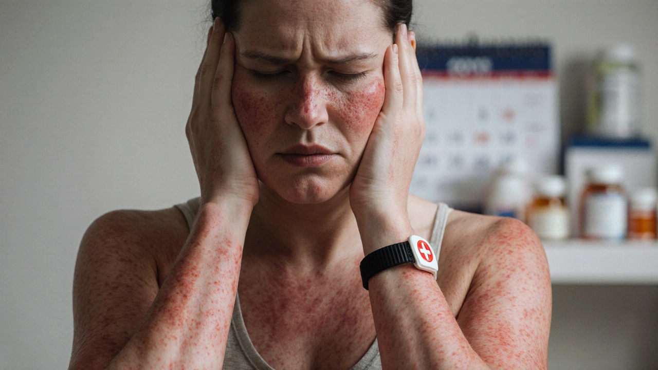 Jak vypadá alergie na léky? Příznaky, rozdíly od infekčního erytému a co dělat