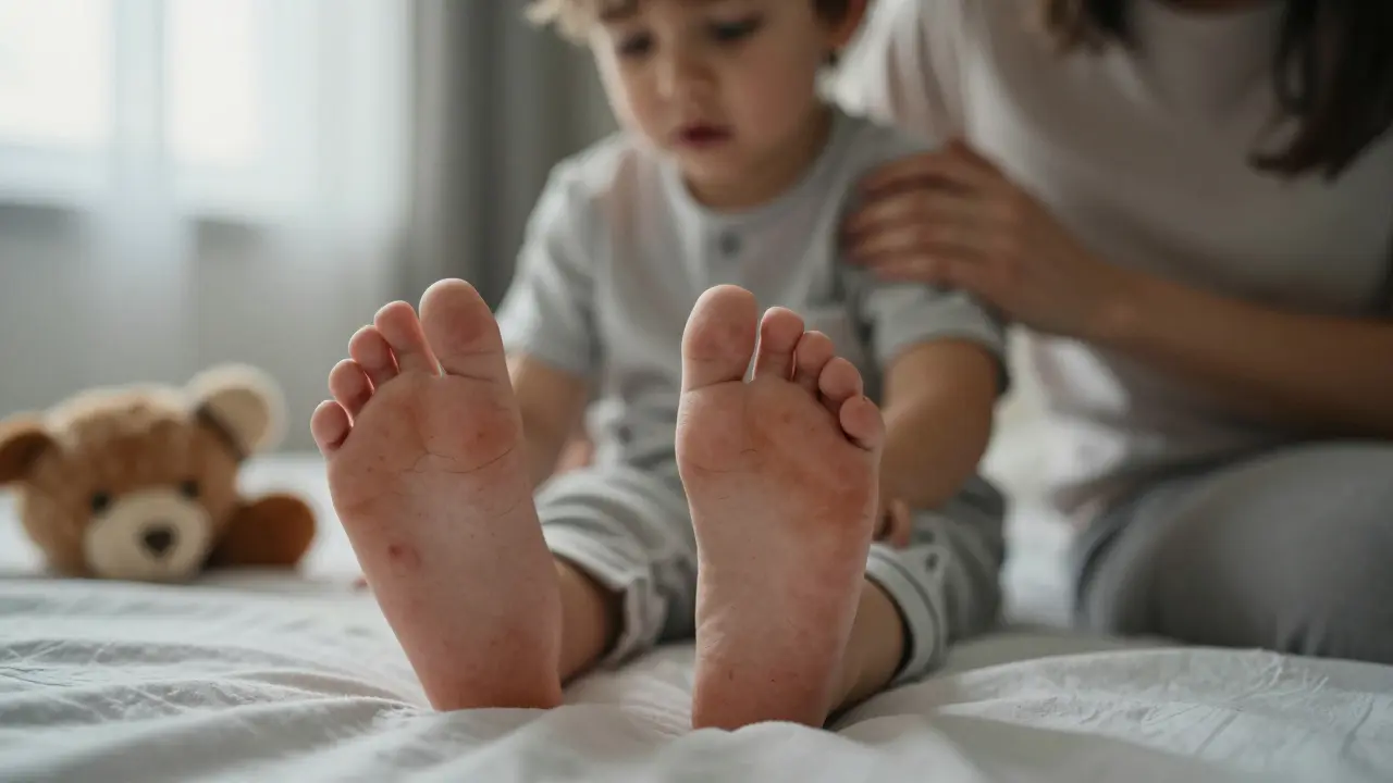 Jak se zbavit vyrážky na nohou způsobené syndromem ruka-noha-ústa