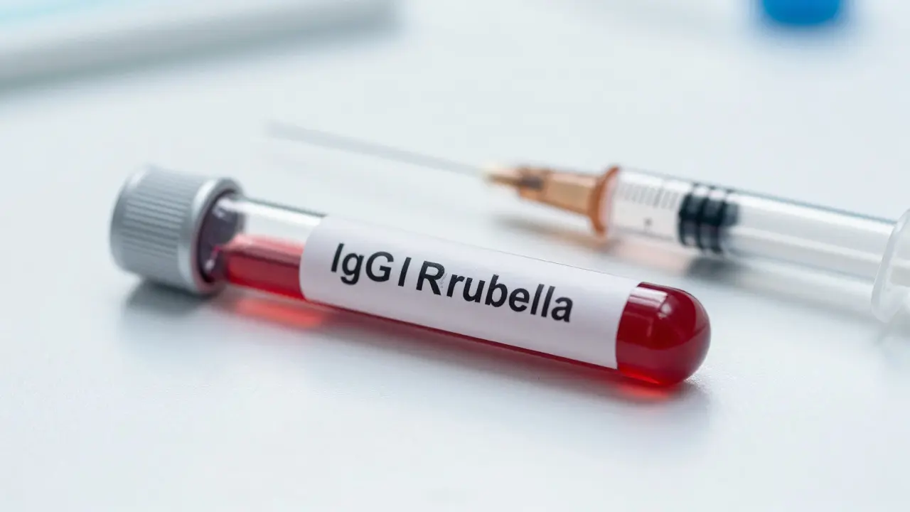 Krevní vzorek a stříkačka pro testování imunity